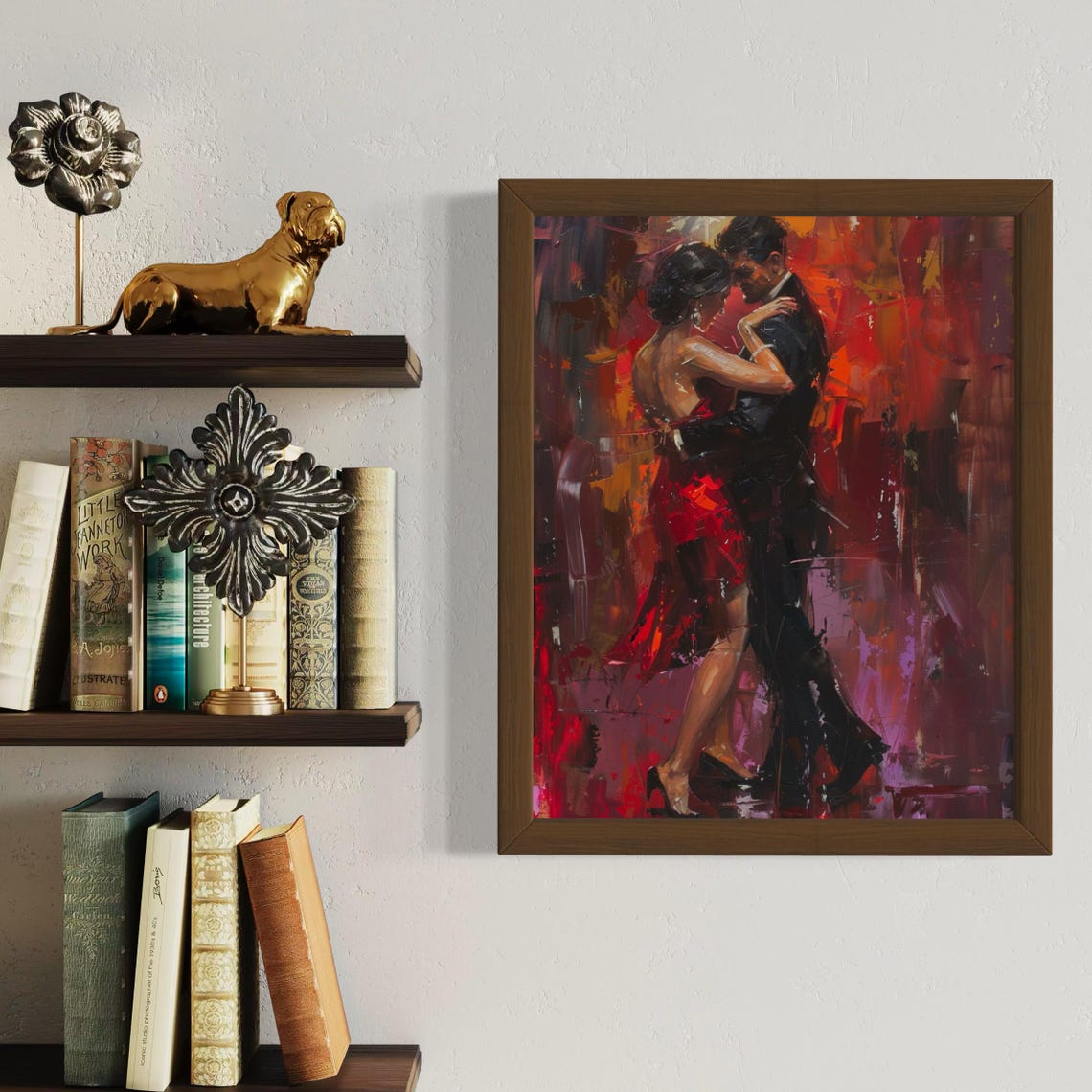 Tango Dancers Oil Painting Red Dress Passion Dance Art Poster - Image 7