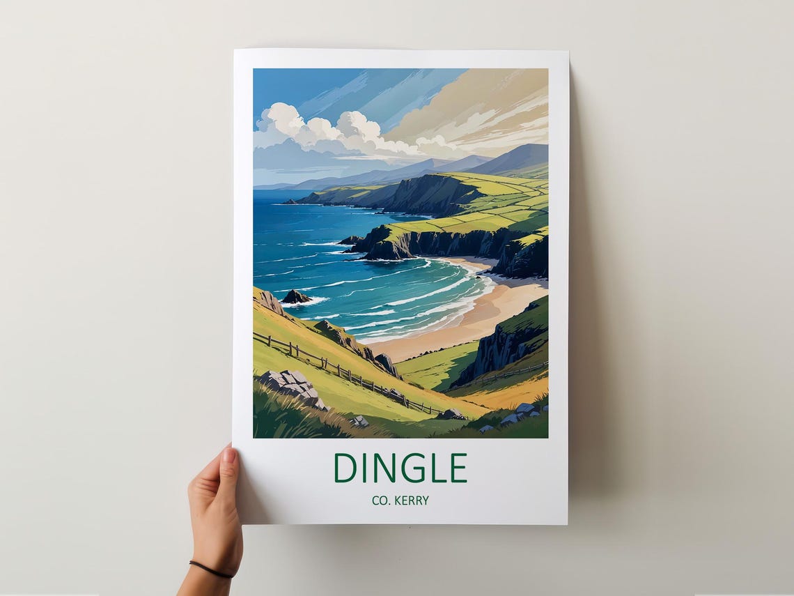 Dingle Peninsula County Kerry Ireland Atlantic Coast Travel Poster - Image 5