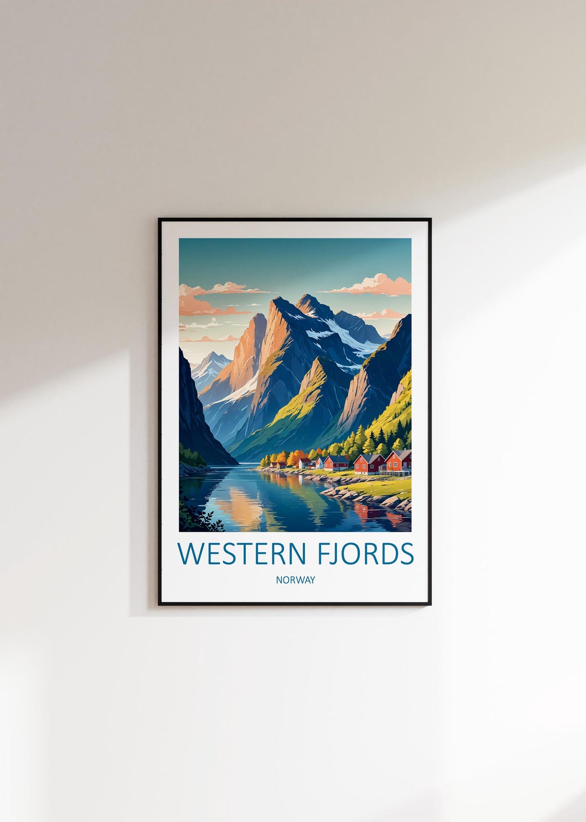 Fjords Print Western Fjords Norwegian Fjords Travel Print Norway Gifts Western Fjords Norway Norway Print Scandinavian Wall Art - Image 3