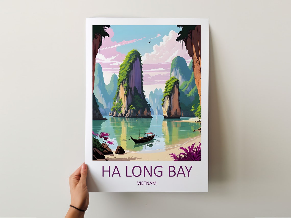 Ha Long Bay Print Ha Long Bay Poster Vietnam Travel Print Vietnam Poster Ha Long Bay Vietnam Travel Gift Vietnam Wall Art Ha Long Bay - Image 5