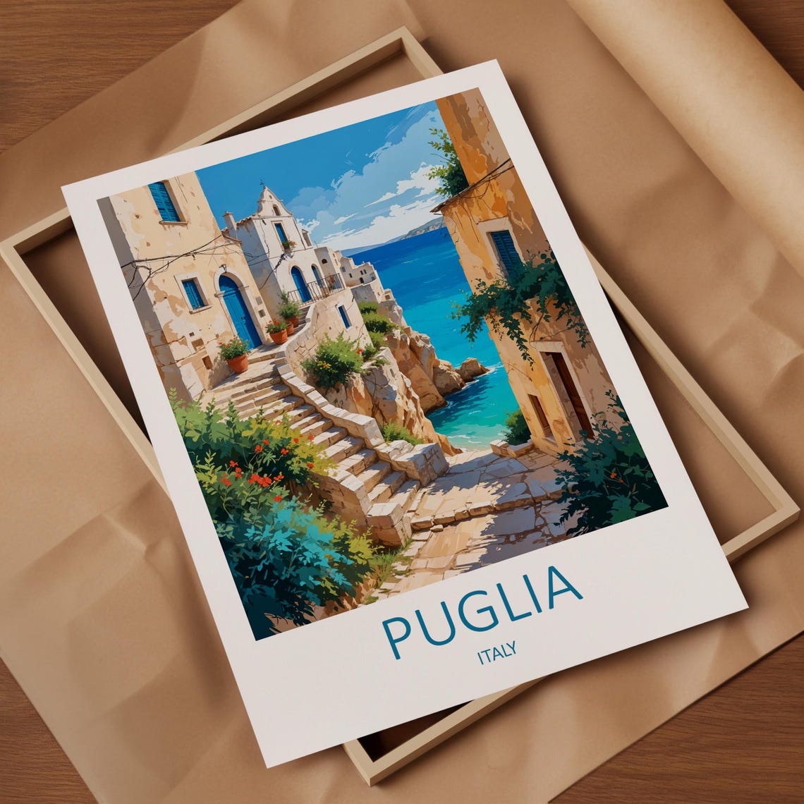 Puglia Travel Print Puglia Italy Puglia Poster Italian Prints Italy Gifts Italy Poster Puglia Print Italy Wall Art Travel Poster - Image 4