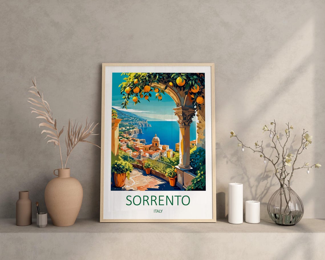 Sorrento Print Sorrento Wall Art Sorrento Poster Italy Travel Print Italy Gifts Italy Wall Prints Print Of Sorrento Sorrento Gifts - Image 2