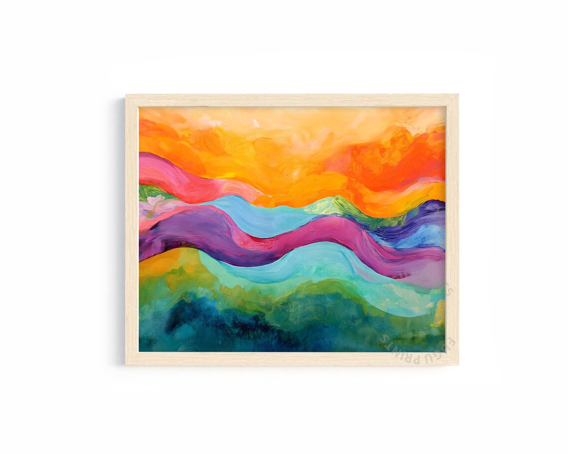 Abstract Landscape, Modern Boho Art Print
