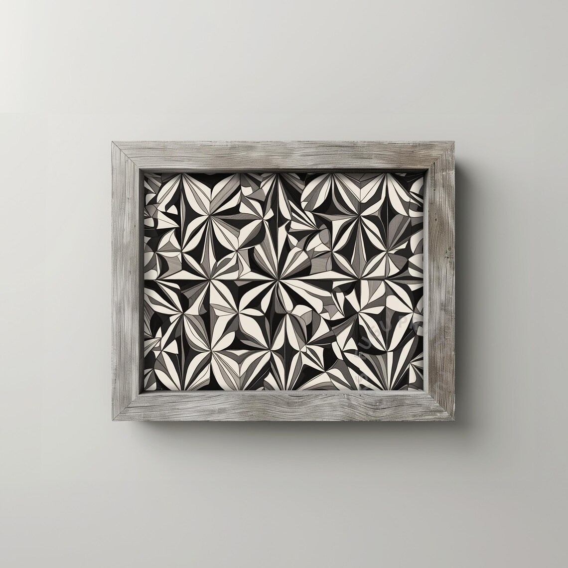 Geometric Art Abstract Floral Print, Modern Decor - Image 2