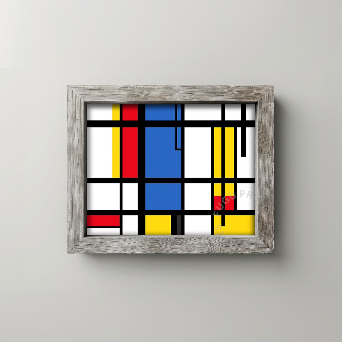 Mondrian Inspired Geometric Modern Art Living Room - Image 2