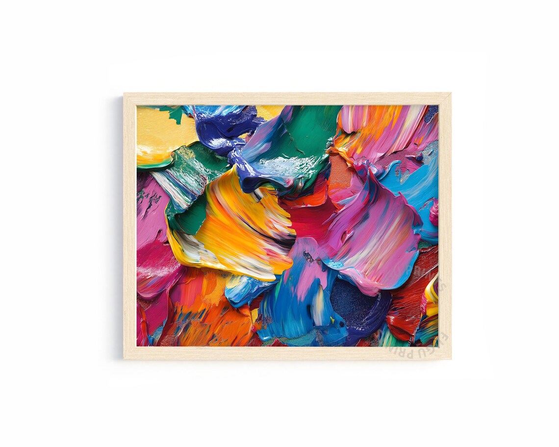 Abstract Impasto Texture Painting, Wall Art
