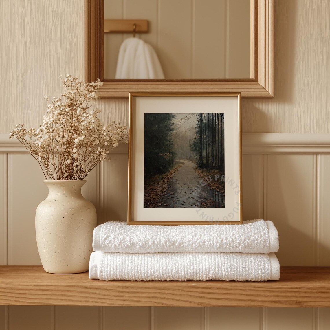 Forest Path, Moody Autumn Landscape Print - Image 3