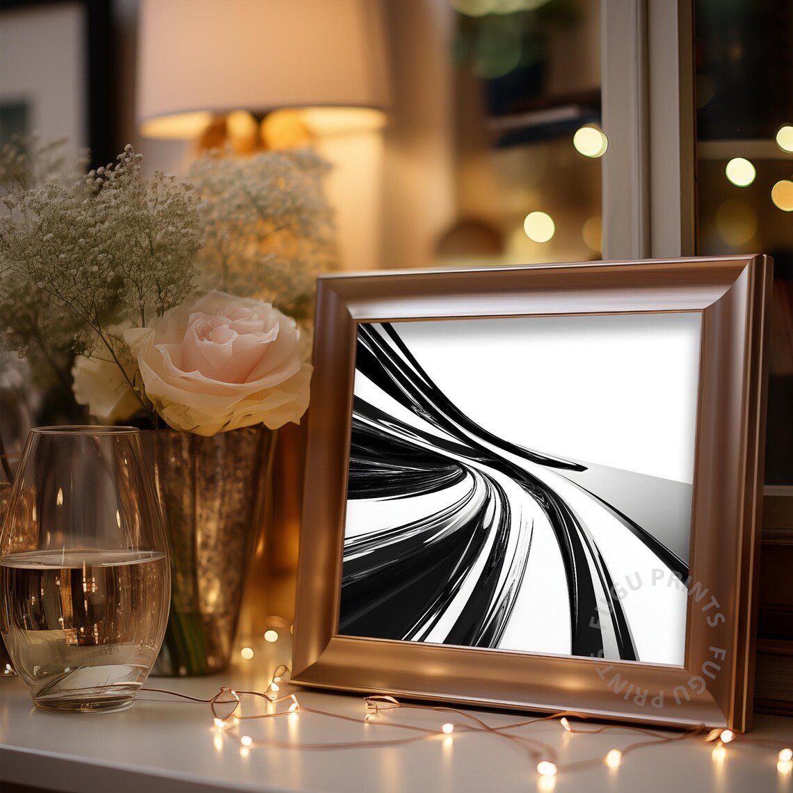 Abstract Lines Minimalist Wall Art Print - Image 3