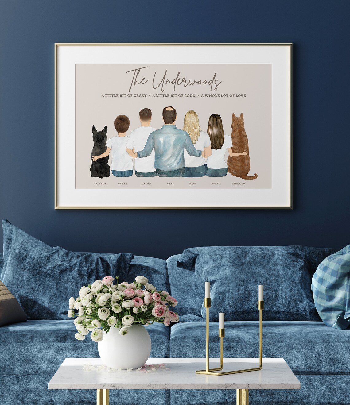 Personalized Mom Family Art Print, Mother's Day - Image 2