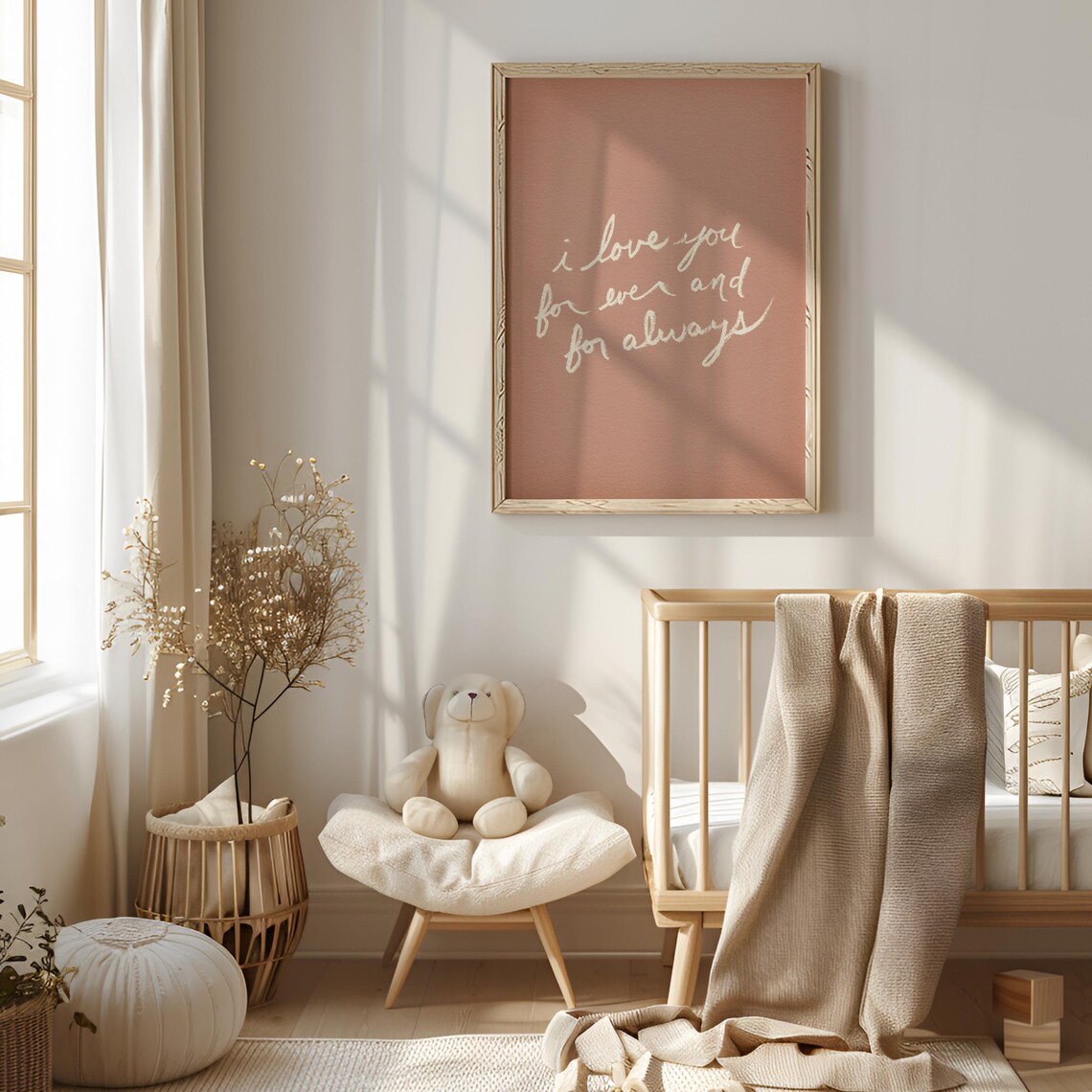 I Love You Forever And For Always Nursery Art Print - Image 3