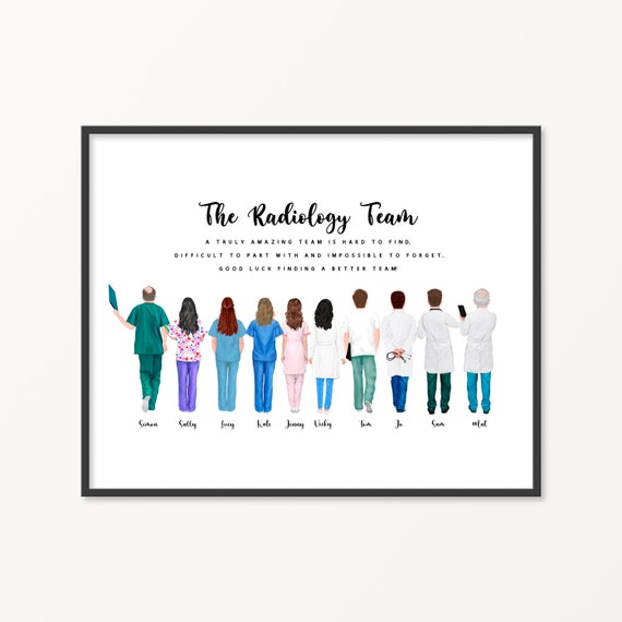 Doctors Nurses Team Personalized Print Nurse Friends Gift Colleagues Living Midwife Thank You Vet Tech Gifts Hospital Team Gift
