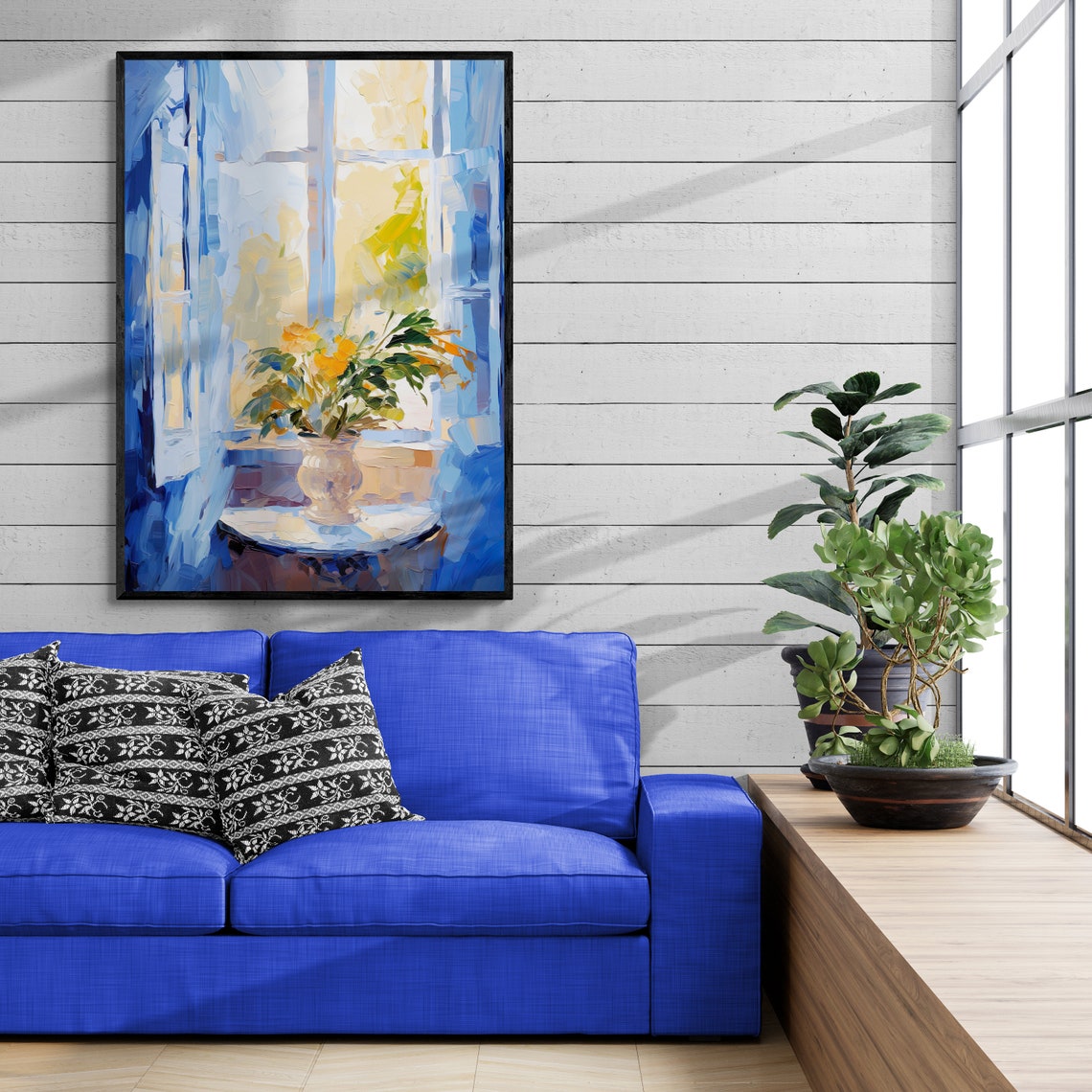 Impressionist Window View Poster In A Vibrant Impasto Style Inspired By Matisse - Image 5