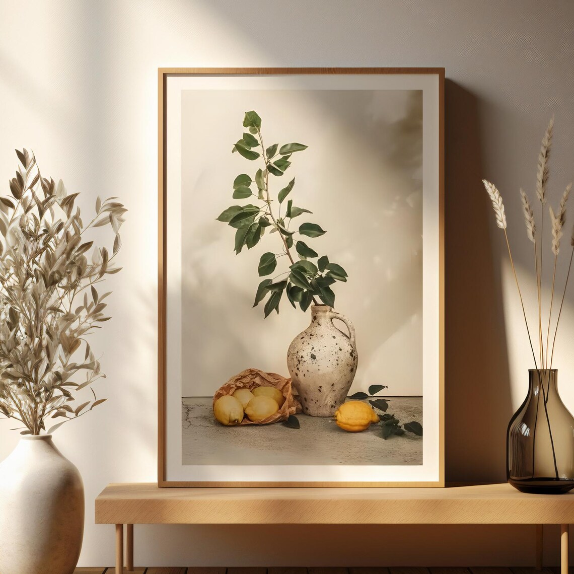 Afternoon Lemons Boho Kitchen Art Print