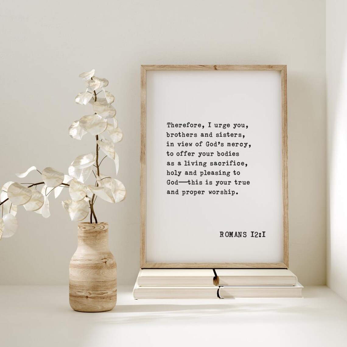 Romans 12:1 Art Print, Christian Worship Verse - Image 3