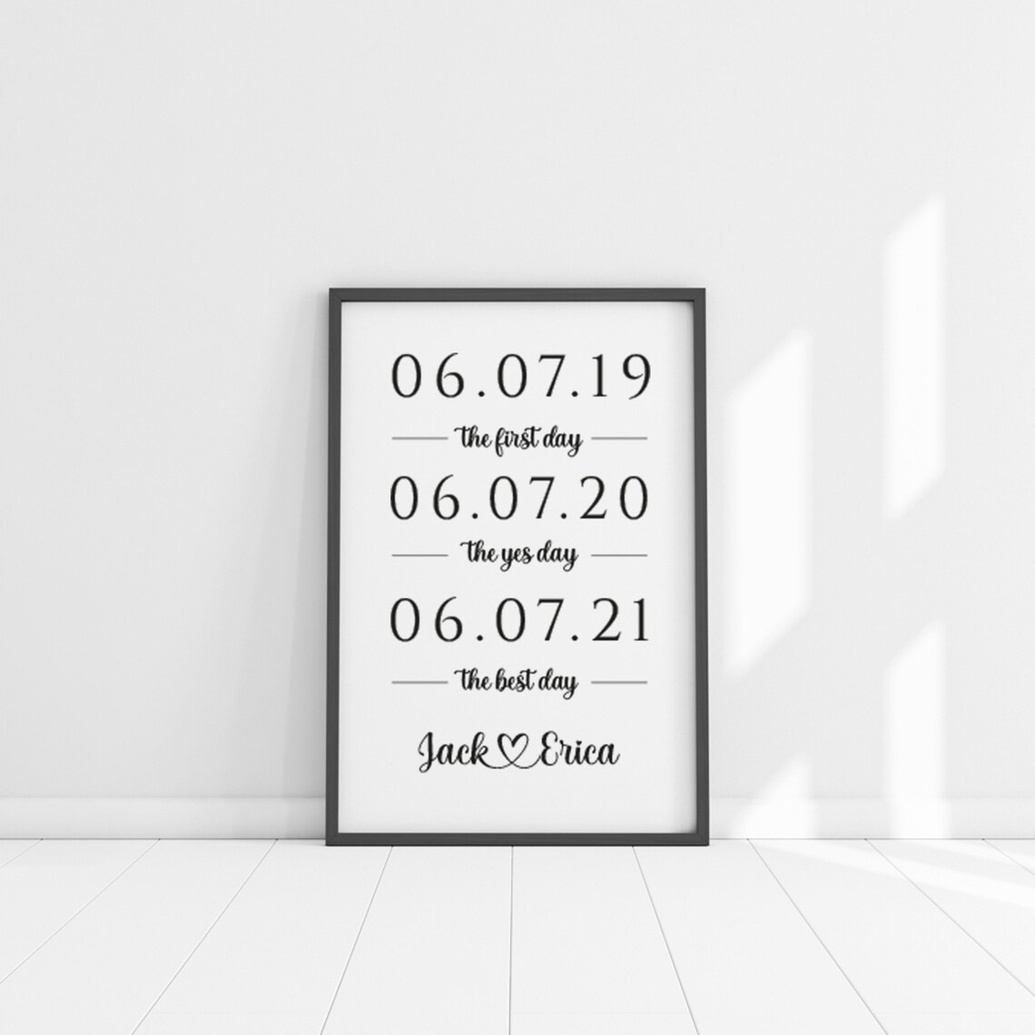 First Day Yes Day Best Day Custom Wedding Wood Sign - Image 5