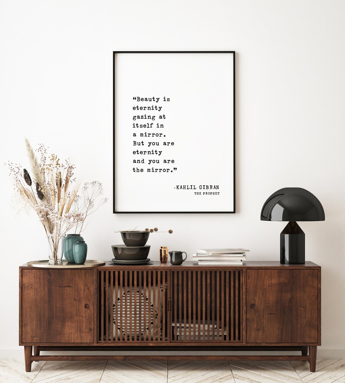 Kahlil Gibran Beauty Eternity The Prophet Typewriter Quote Poster - Image 2