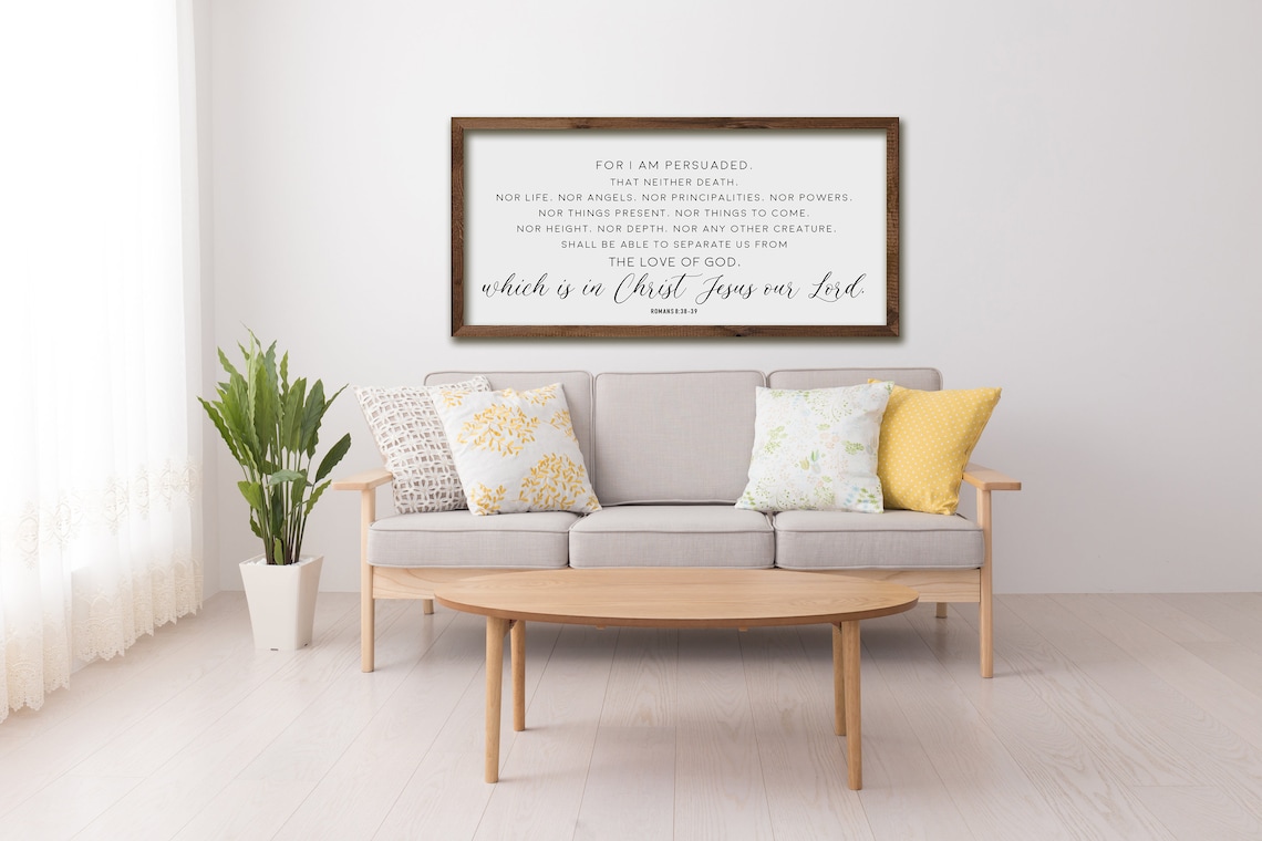Romans 8:38-39 Scripture Sign, Bible Verse Art Print - Image 4
