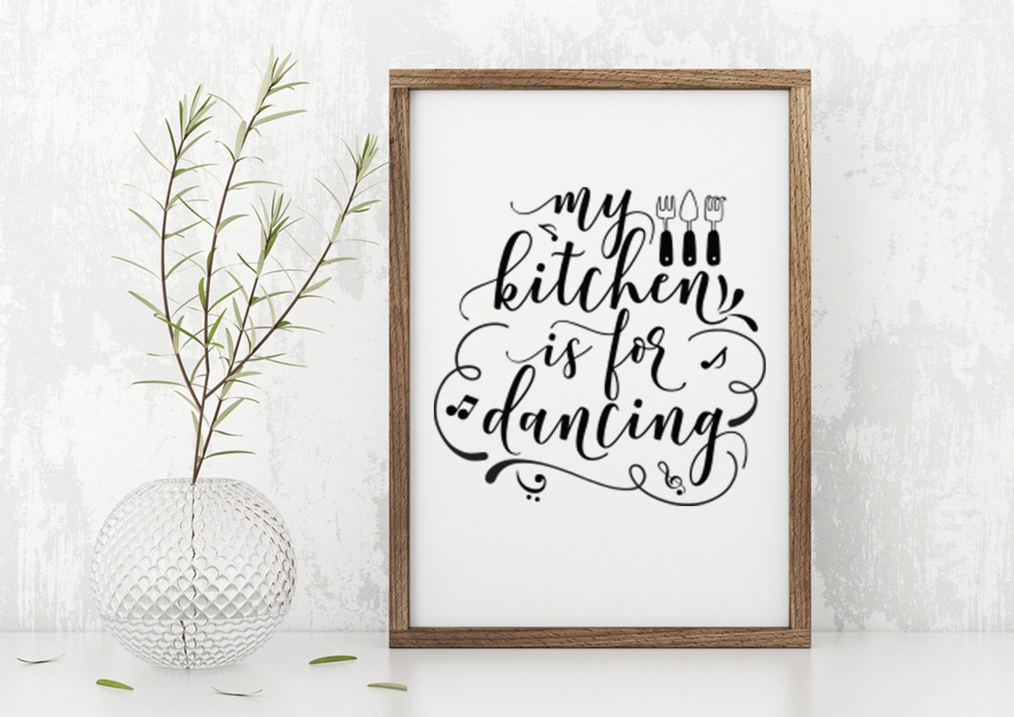 My Kitchen Is For Dancing Wooden Sign Farmhouse Kitchen Home Decor Funny Kitchen Quote - Image 3