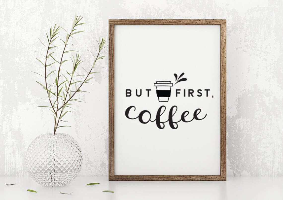But First Coffee Wooden Sign Farmhouse Sign Farmhouse Style Farmhouse Decor Kitchen Sign Coffee Bar Sign Fixer Upper Style - Image 3