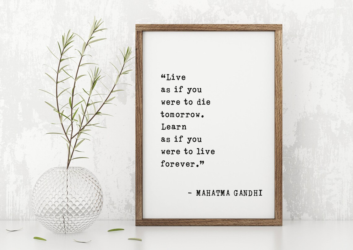 Mahatma Gandhi Quote Art Print, Teacher Gift for Educators - Image 5