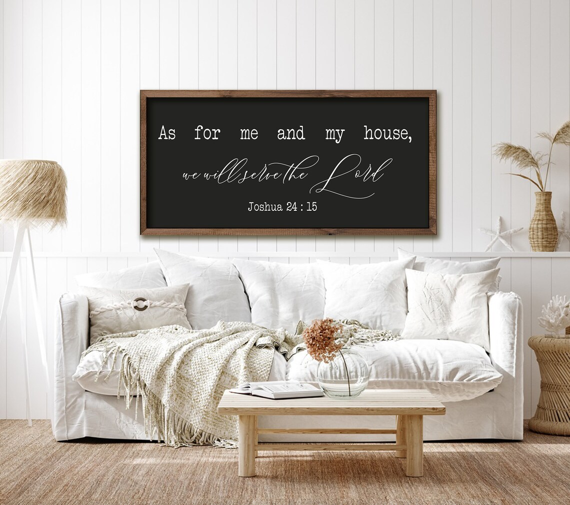 As for Me and My House We Will Serve the Lord Joshua 24:15 Faith Poster - Image 2