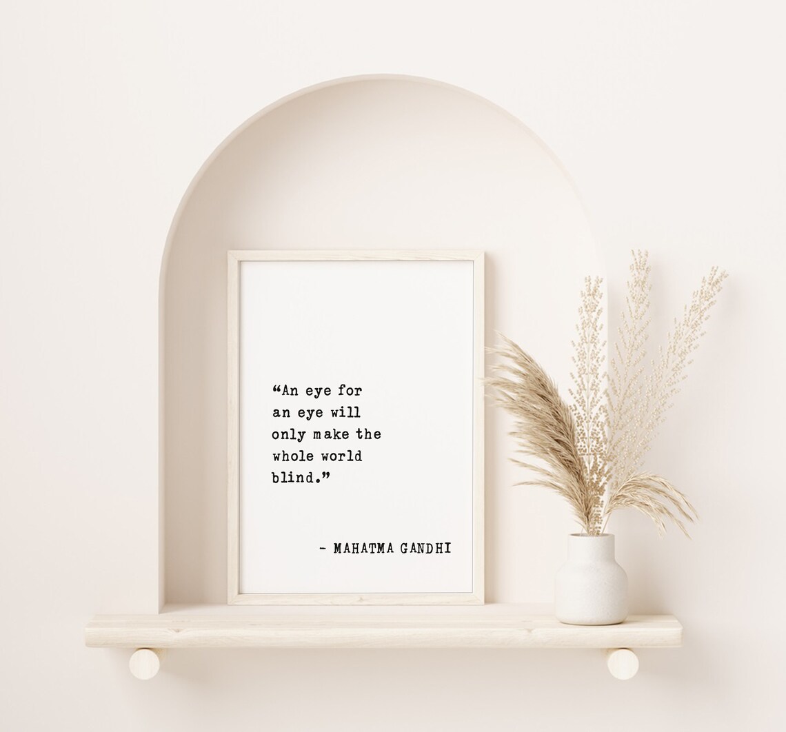 Mahatma Gandhi Quote, Forgiveness Motivation Art Print - Image 4