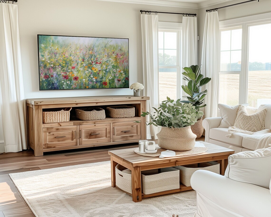 Summer Wildflower Garden Bundle Four Floral Paintings Blooming Meadow Poster - Image 3