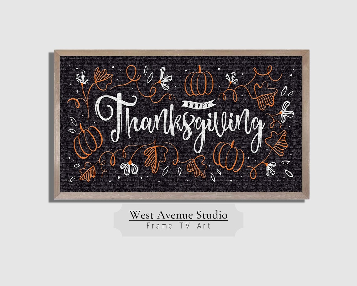 Thanksgiving Textured TV Art, Fall Pumpkins Poster