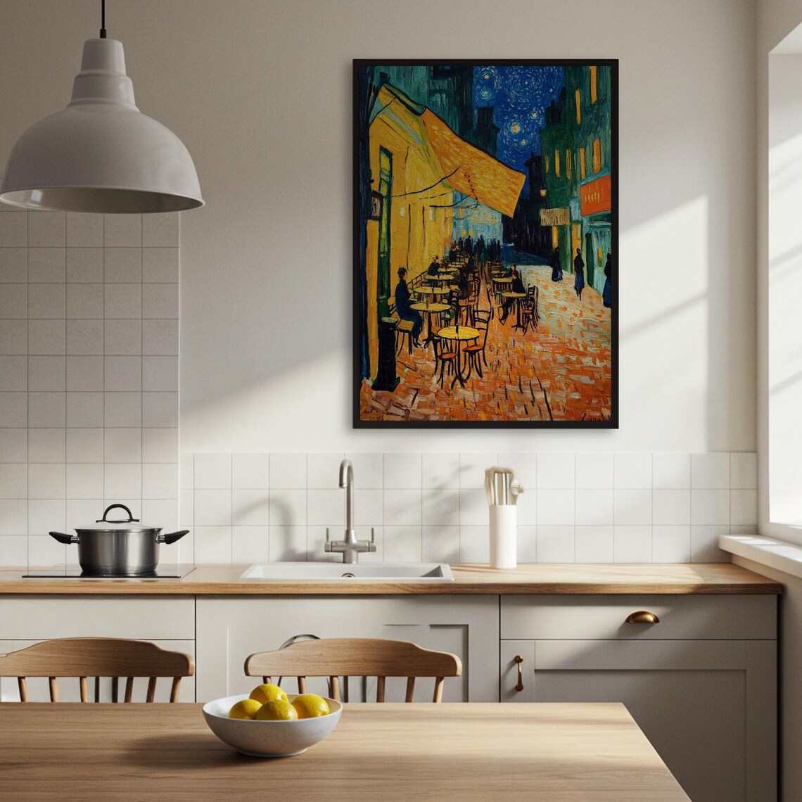 Van Gogh Cafe Terrace At Night, Impressionist Cityscape - Image 3