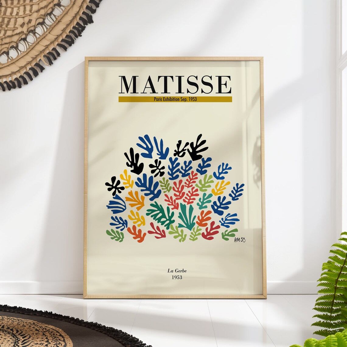 Matisse La Gerbe 1953 Exhibition Poster, Midcentury