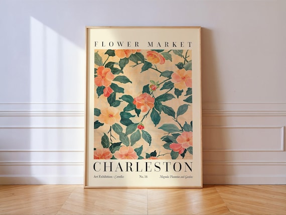 Charleston Flower Market Camellia Art Exhibition No 14 Poster