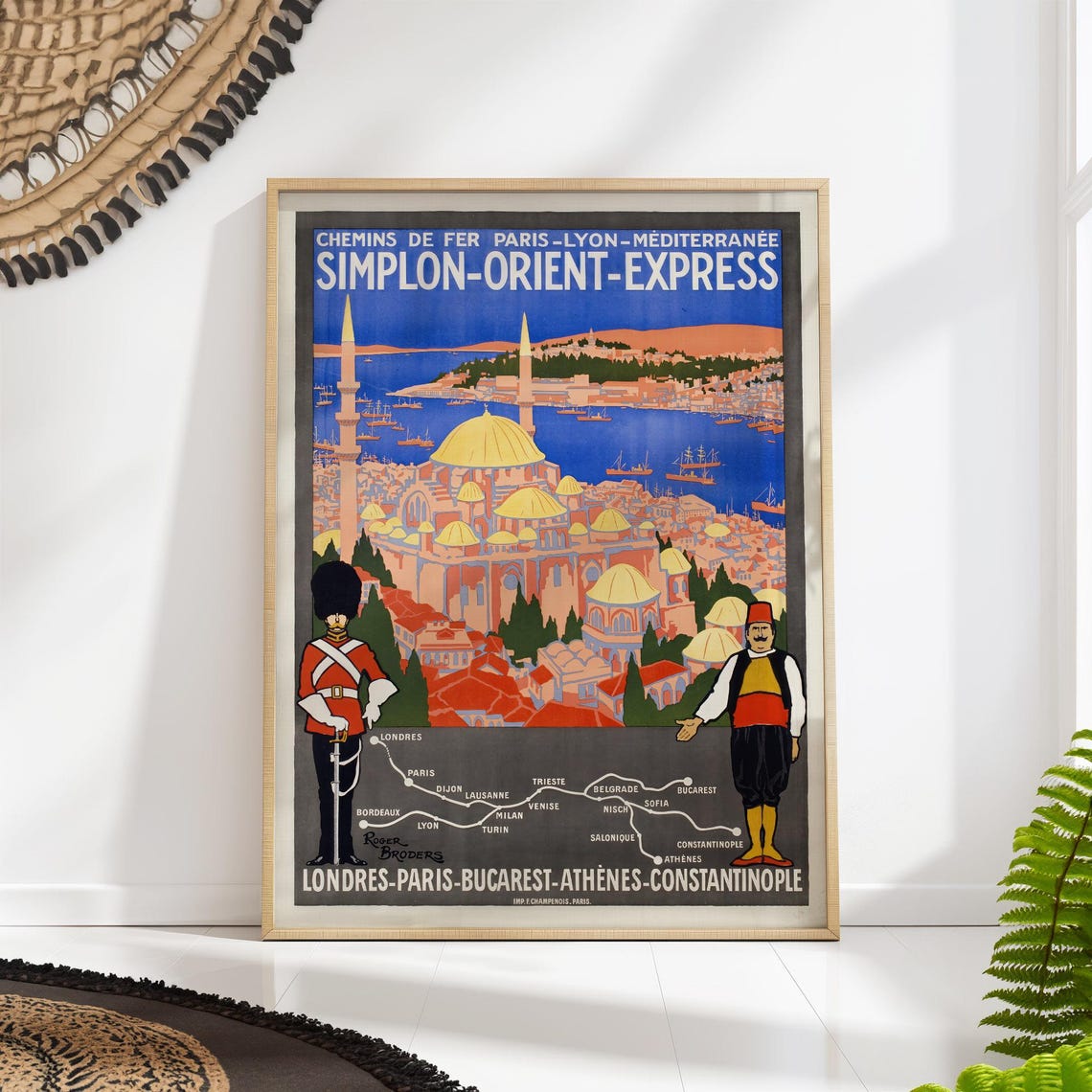 Simplon Orient Express Vintage Istanbul Travel Train Journey Poster
