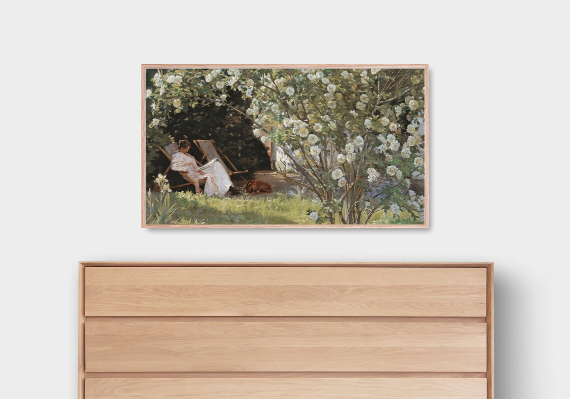 Spring Flower Garden Vintage Painting Art Print - Image 2