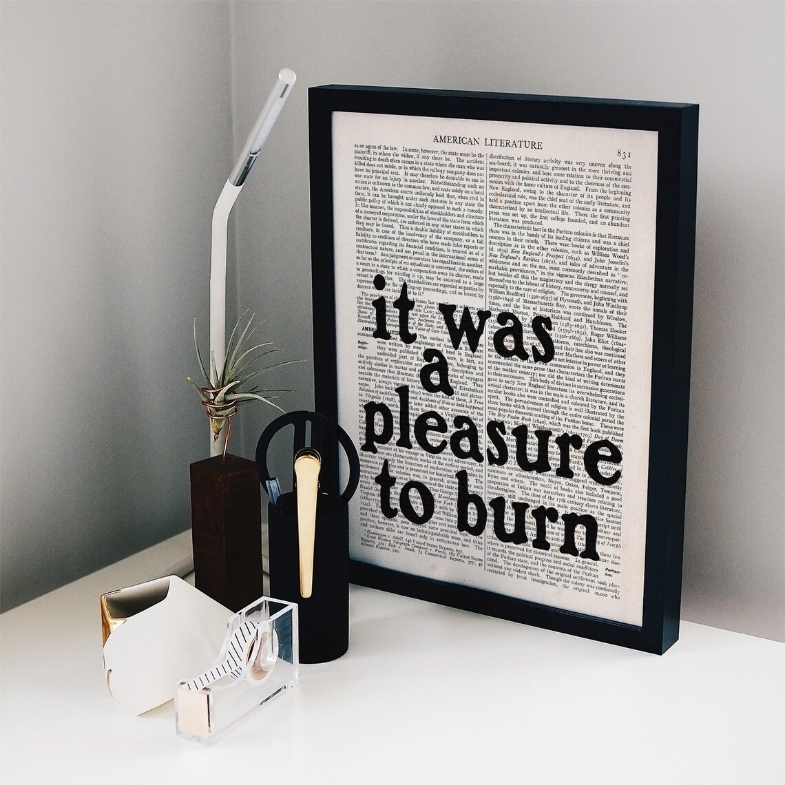 Ray Bradbury It Was A Pleasure To Burn Fahrenheit 451 Book Page Art Print - Image 2
