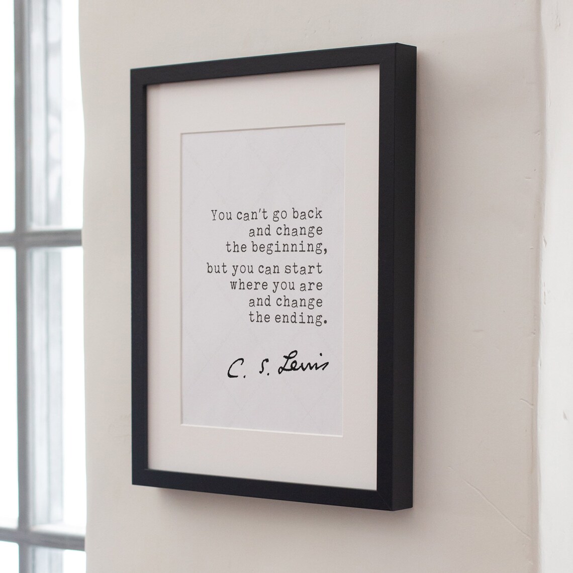 C.S. Lewis Quote Poster Print, Change the Ending - Image 4