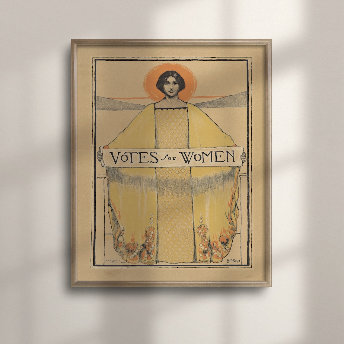 Votes For Women Vintage Style Poster, Feminist Art
