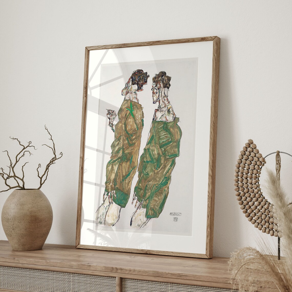 Egon Schiele Devotion 1913 Expressionism Art Print - Image 4