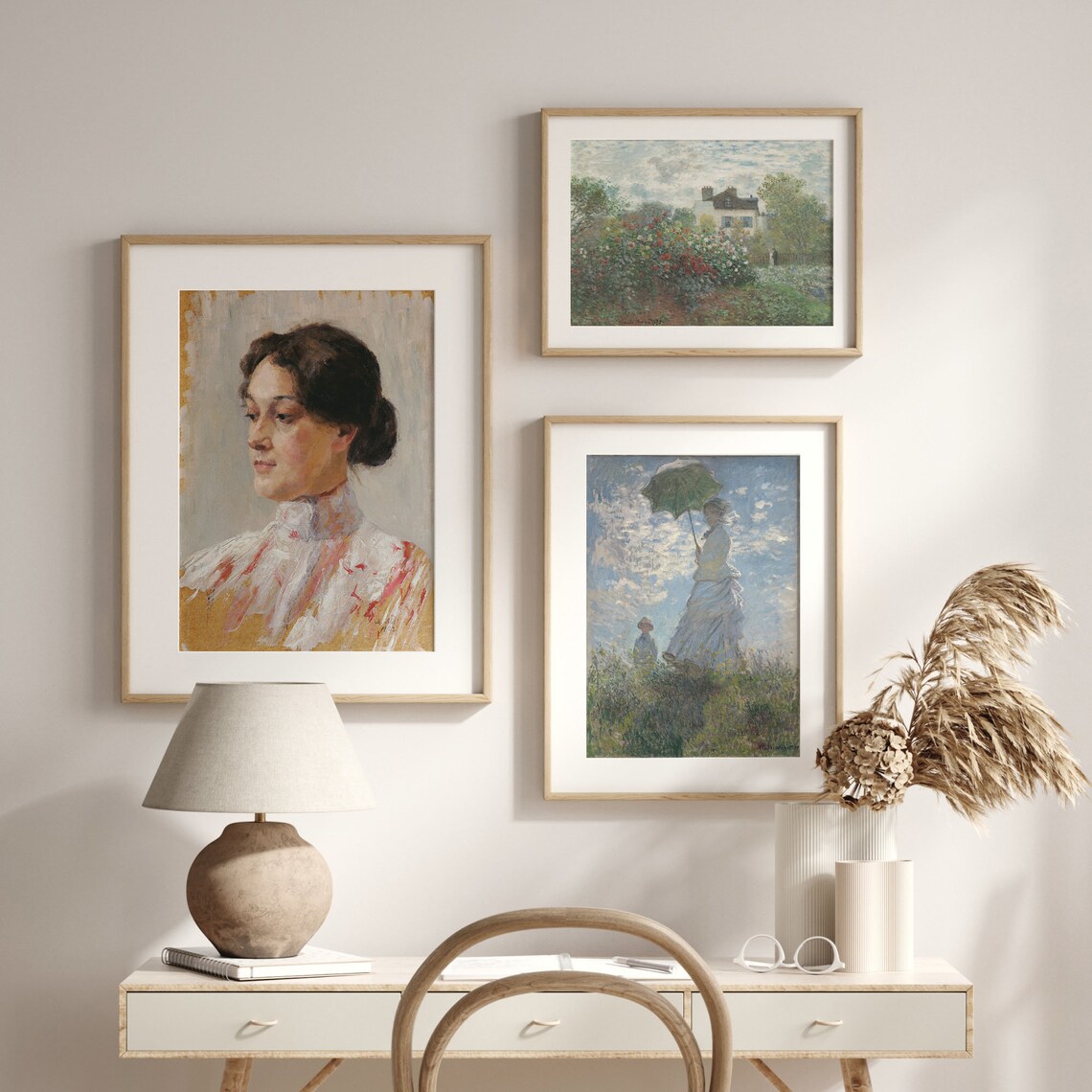 Loose Oil Portrait Sketch Of Woman In White Lace Blouse Art Poster - Image 2