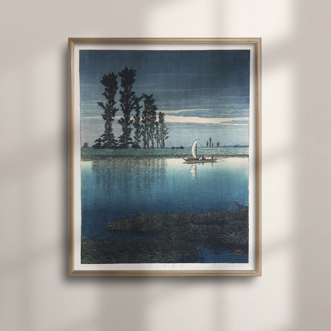 Kawase Hasui Evening Of Ushibori Ukiyo-E Art Print