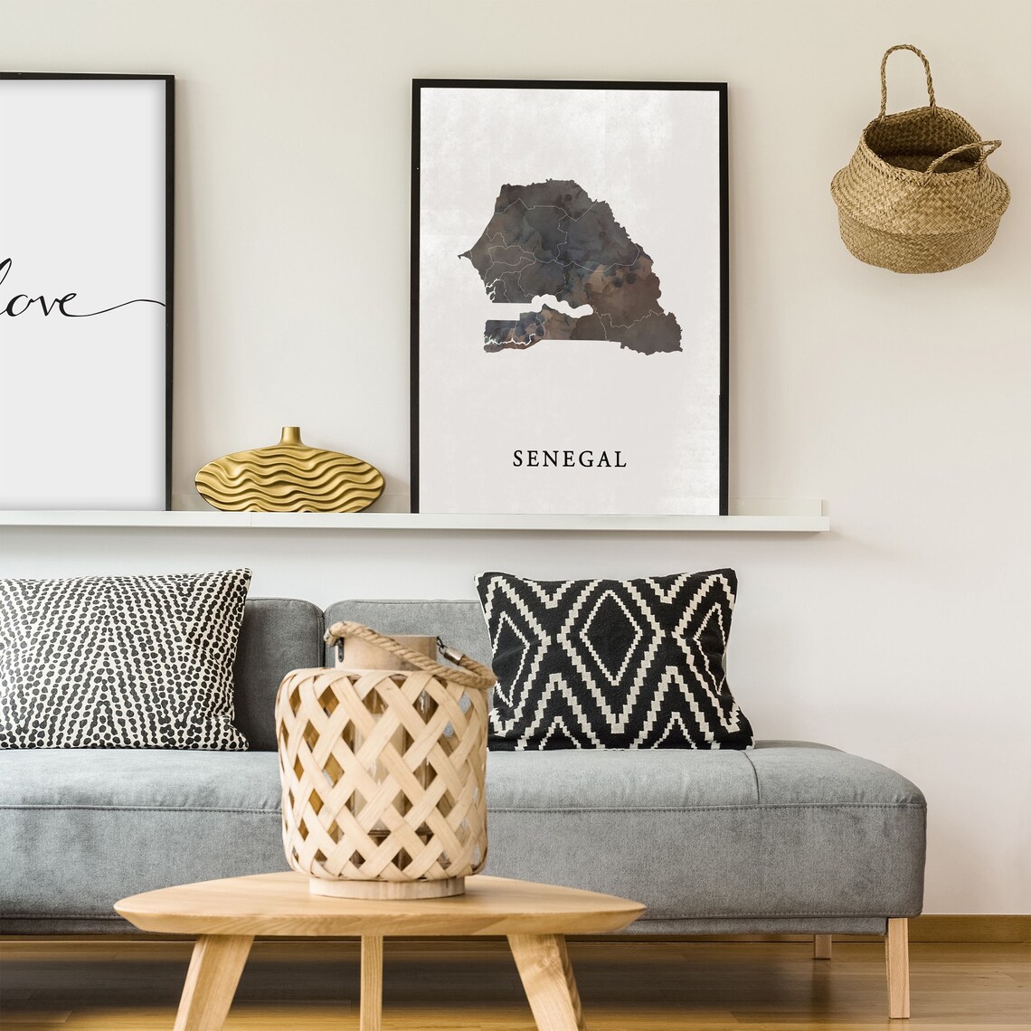 Senegal Vintage Style Map Poster, Travel Wall Art - Image 4