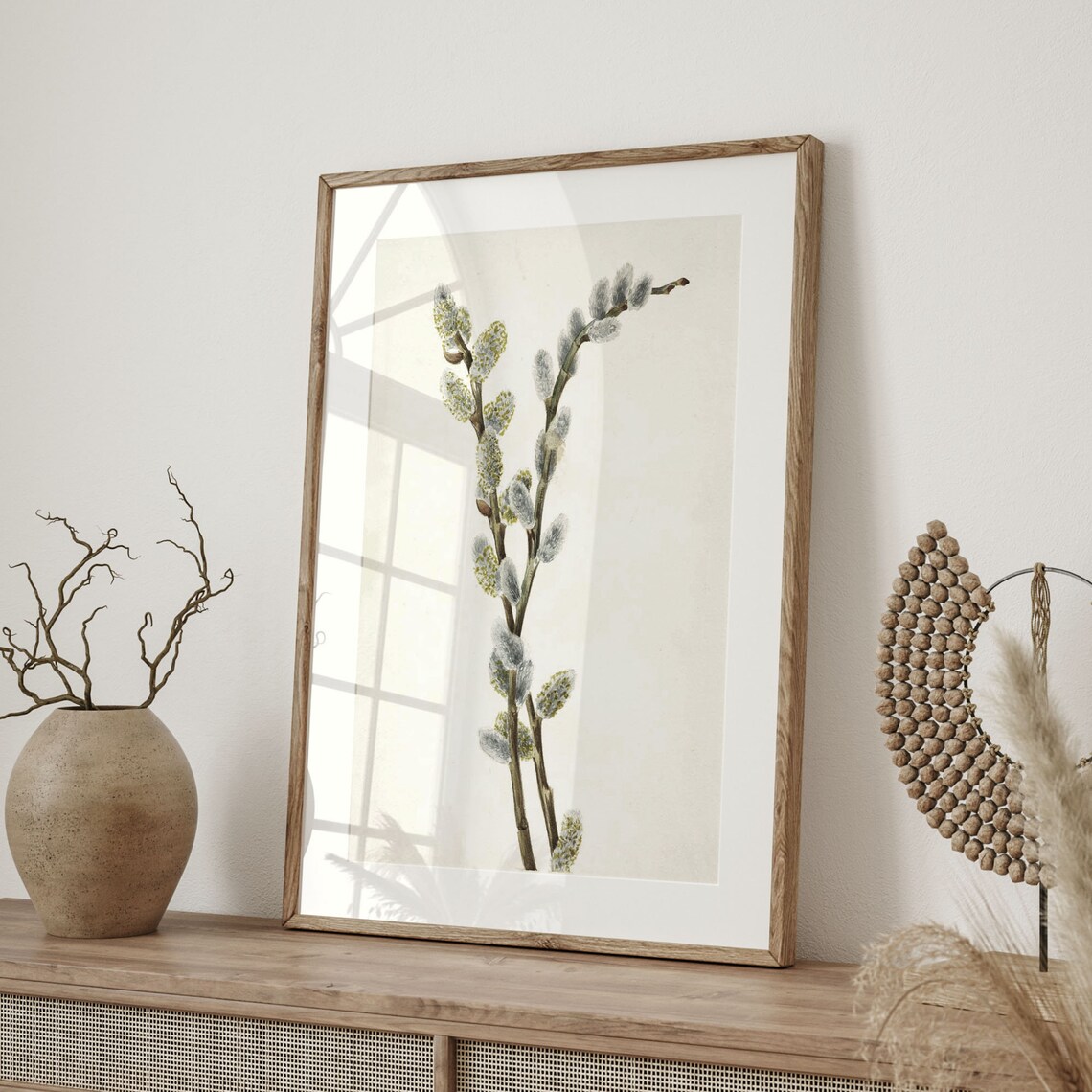 Vintage Botanical Roses Art Print, Rustic Farmhouse Decor - Image 4
