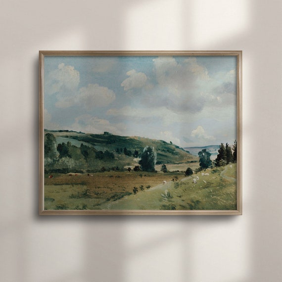 Antique Landscape Oil Painting Vintage Fine Art Print Nature Inspired Wall Decor Poster Artwork Unique Vintage Art Gift C16 657
