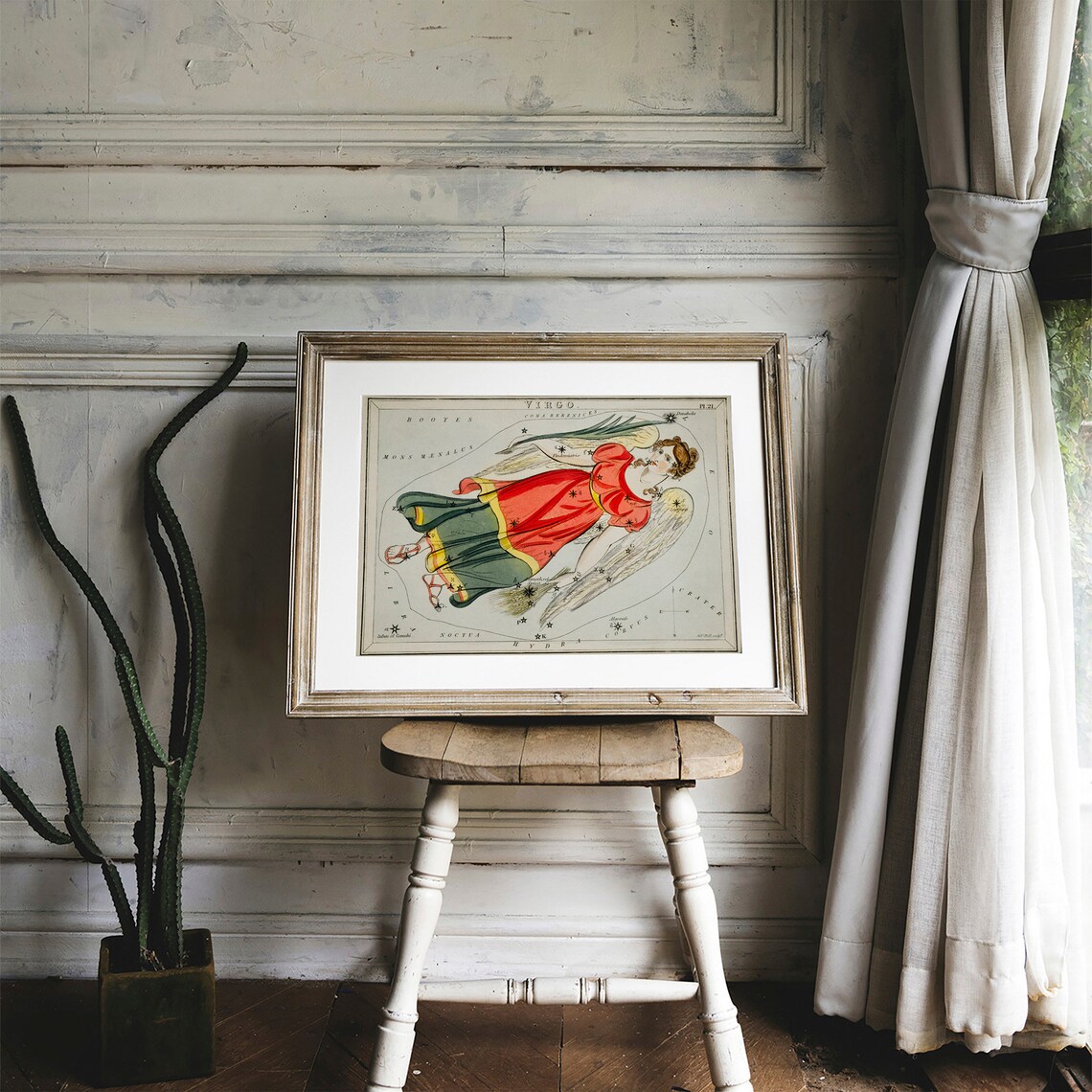 Virgo Antique Space Painting Vintage Astrology Print - Image 2