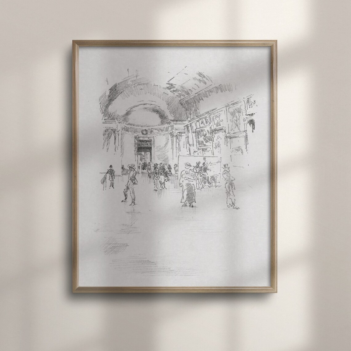 Vintage Architecture Line Art Art Print