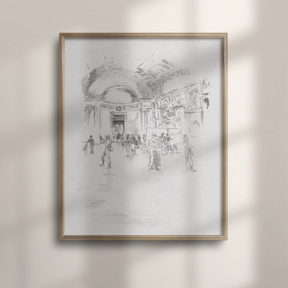 Vintage Architecture Line Art Art Print