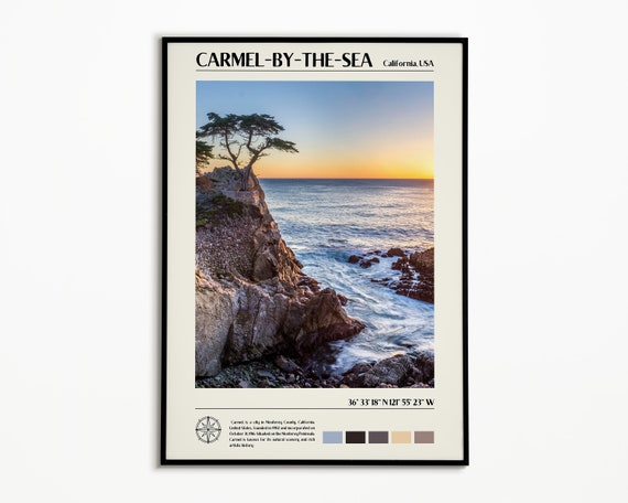 Carmel By The Sea Travel Poster, California