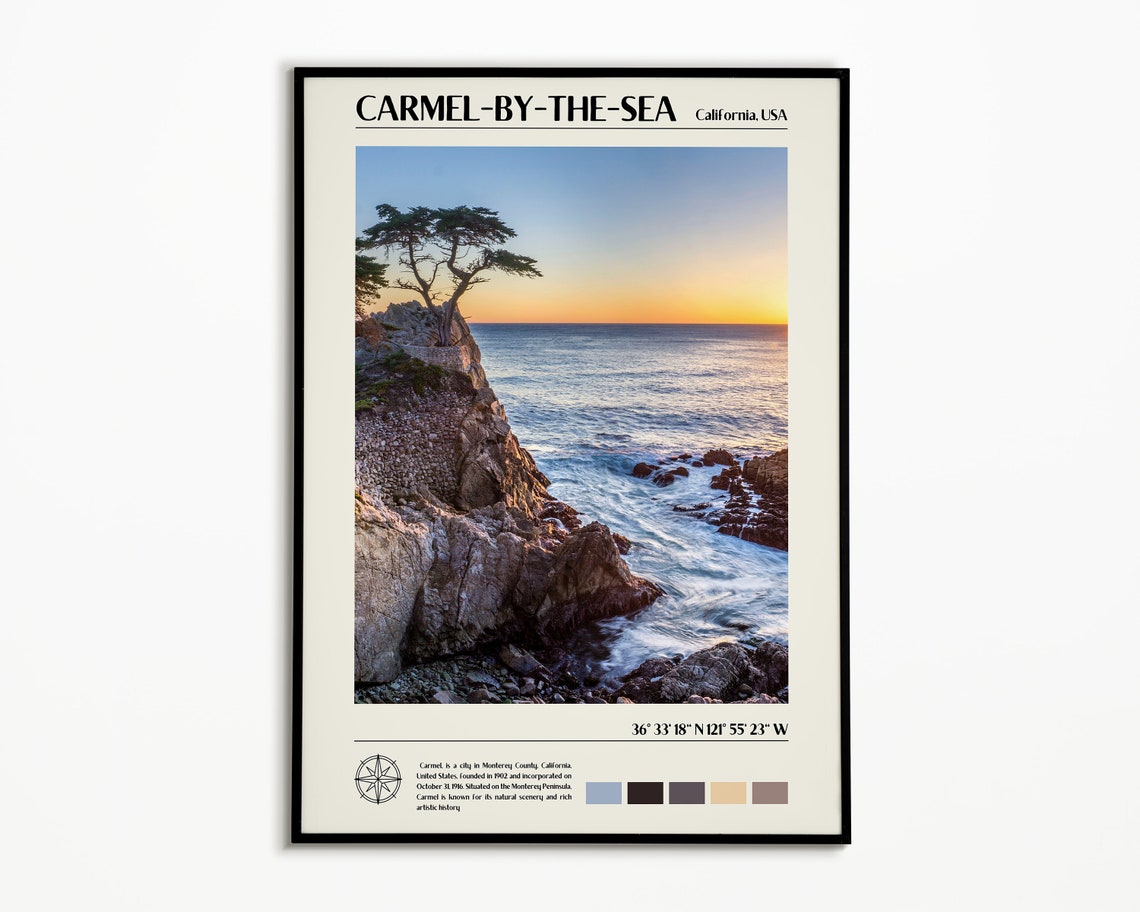 Carmel By The Sea Travel Poster, California