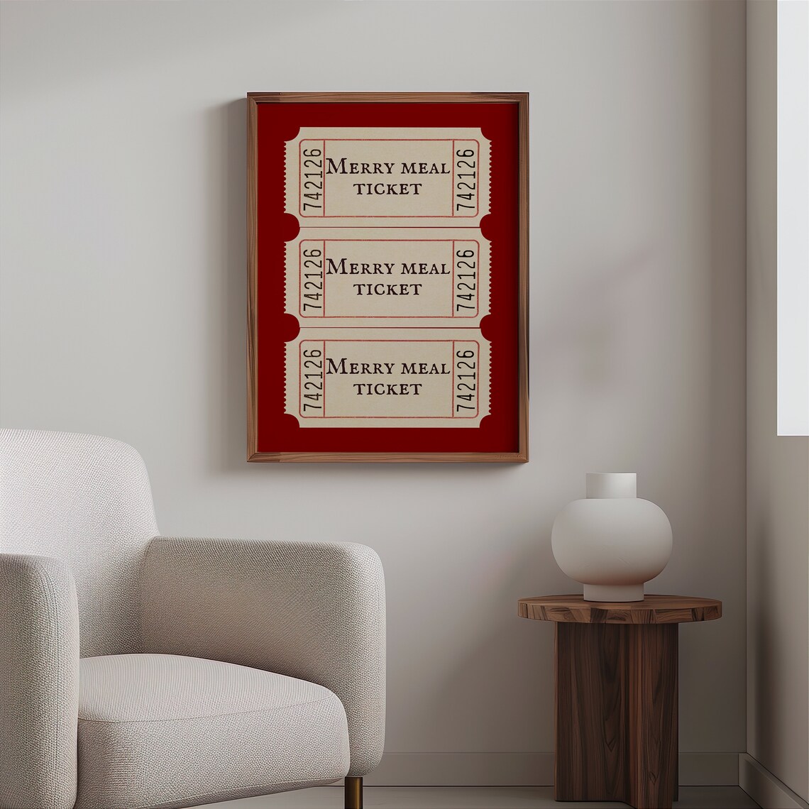 Merry Meal Ticket - Retro Vintage Inspired Holiday - Image 2