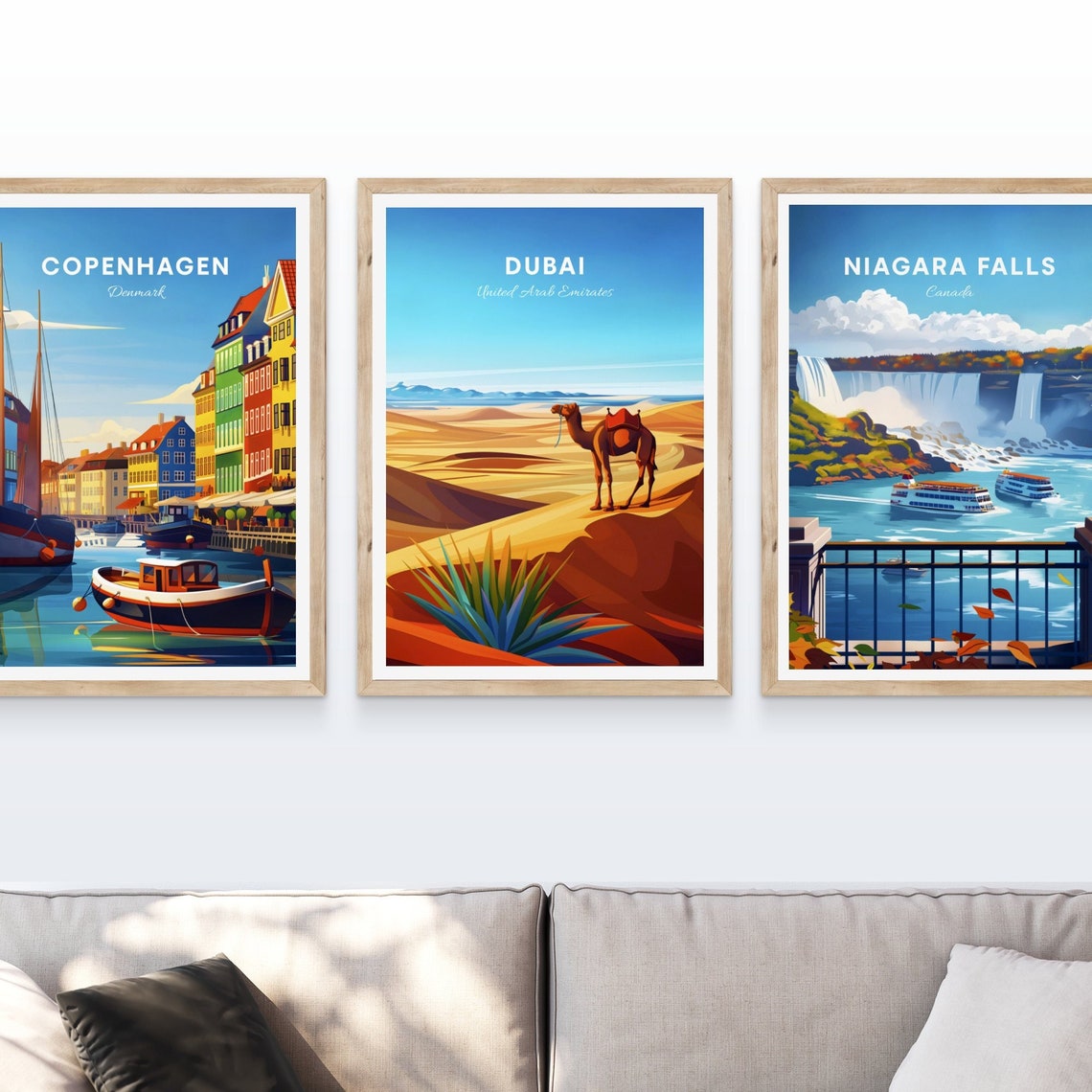 Dubai United Arab Emirates Camel Golden Desert Dunes Travel Poster - Image 4