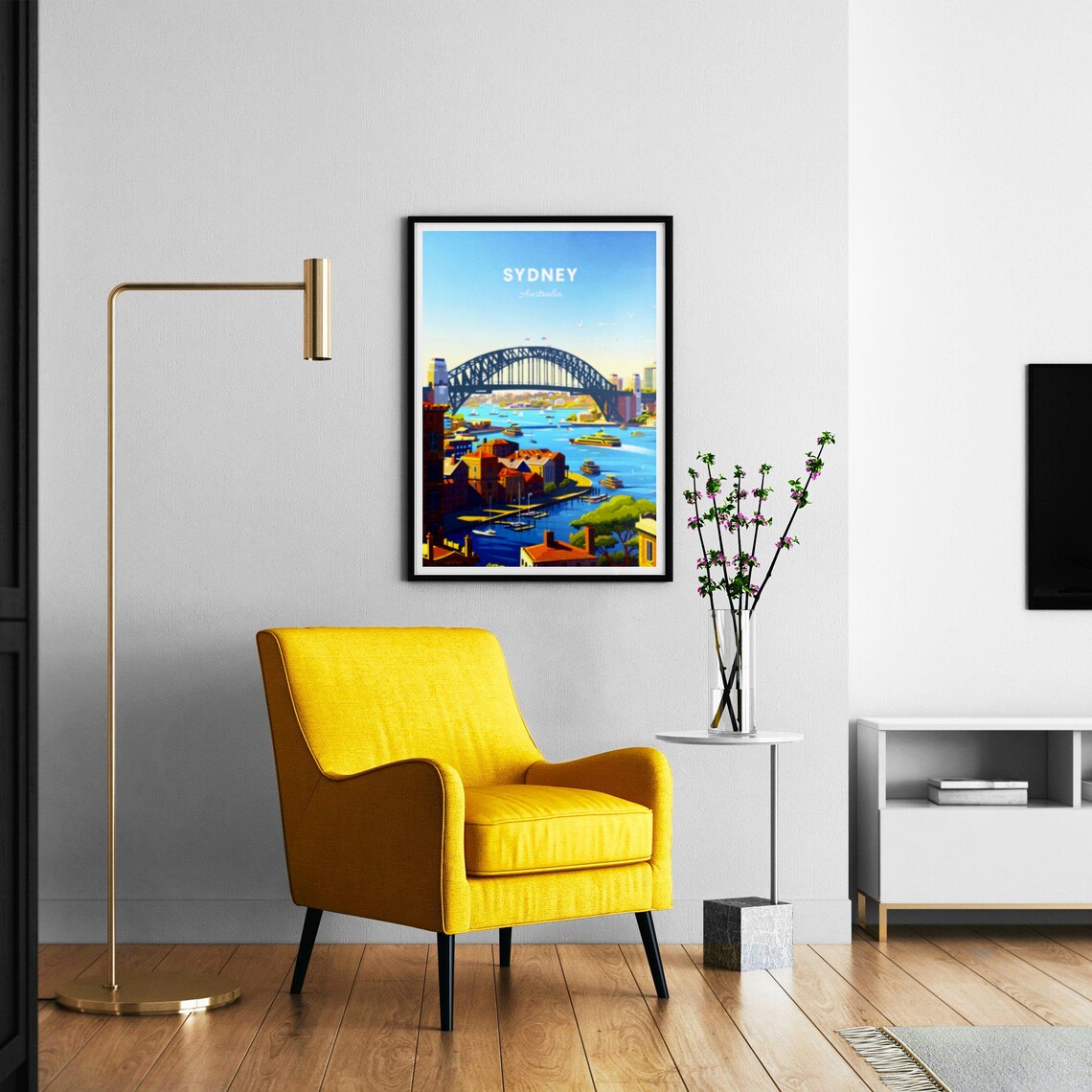 Sydney Australia Harbour Bridge Ferries Harbor Scene Travel Poster - Image 2